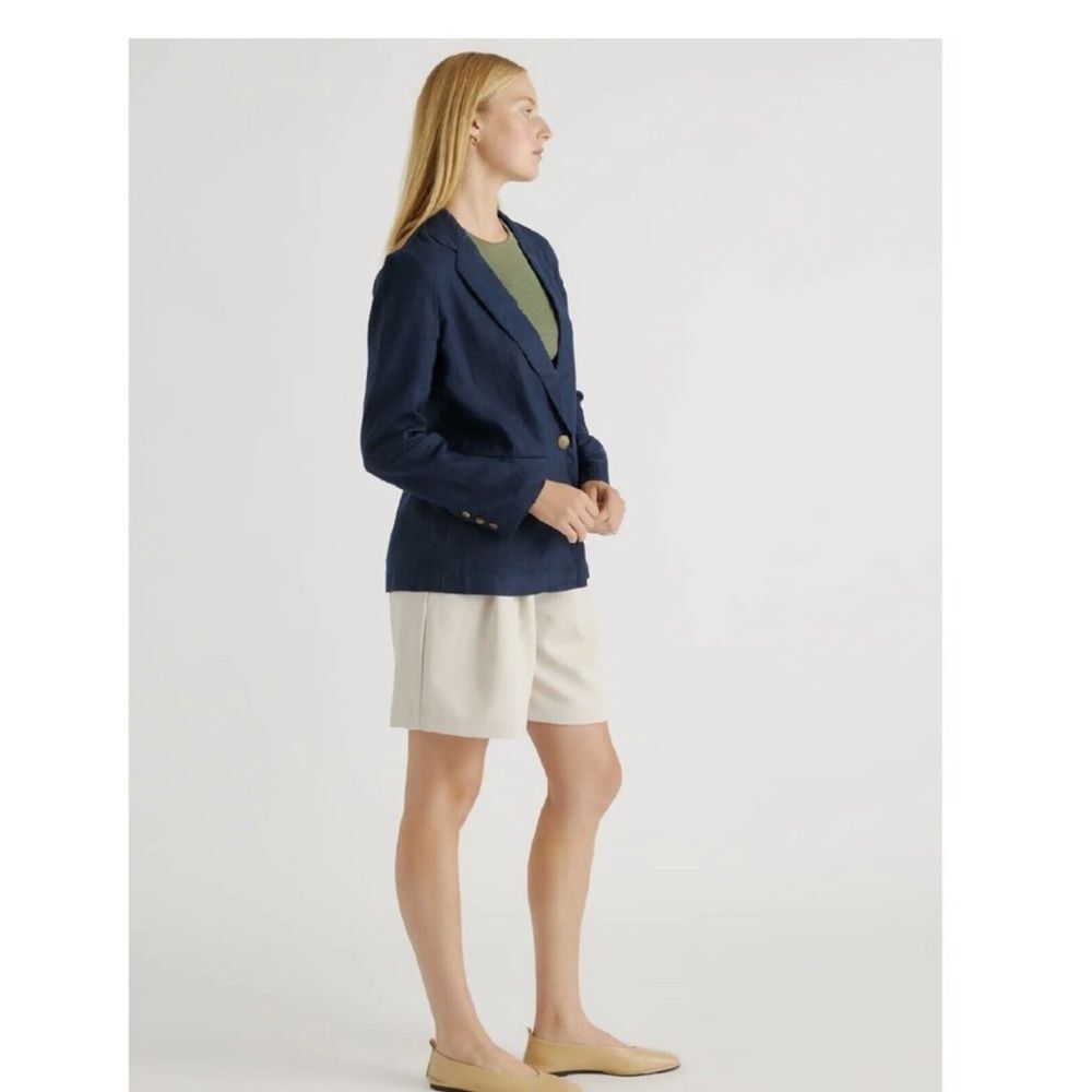 Quince Navy Single-Button Linen Blazer - NWT - Picture 5 of 10